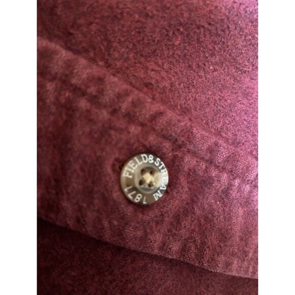 Size Large (L) Field and Stream Red Flannel Shirt Mens Button Down Long Sleeve - Picture 3 of 5